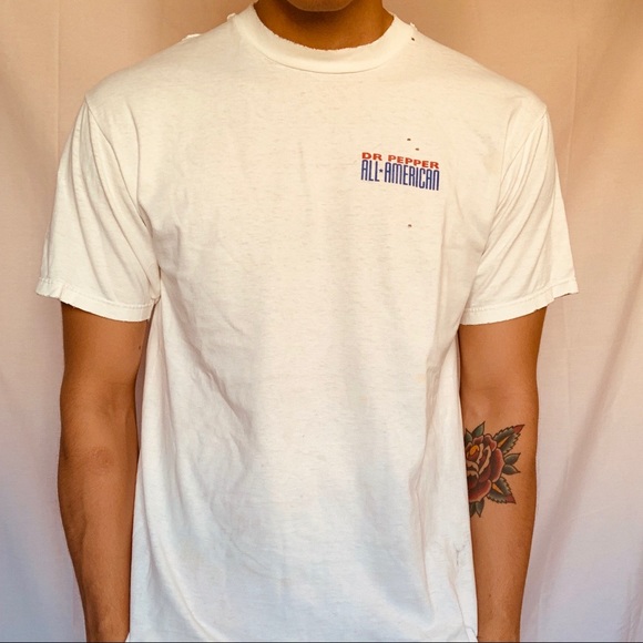 Vintage 90s Dr Pepper All American Distressed Tee - Picture 2 of 7